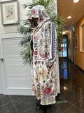 Johnny Was EmbroideredHooded Duster Cardigan S:small Flowy Bohemian (preowned)