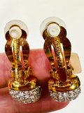 Vintage Swarovski Sparkling Silver Clip Earrings (preowned)