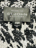 St. John Jacket Black and White multi knit Blazer size 2 (preowned)