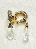 Swarovski swan logo clear rhinestone,and clip