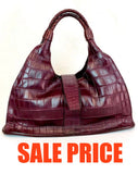 Bottega Veneta burgundy Crocodile Handbag (PREOWNED)