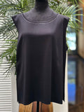 Misook Black Long Sleeve Cardigan with Top Sparkling Stud Detail 2pc XL ( preowned)