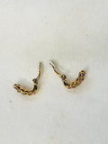 Swarovski Gold Earrings with Pink Crystals (preowned)