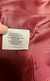 Tory Burch Set Victory Burgundy Metallic Tweed Blazer Jacket skirt set size 2 (preowned)