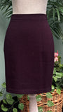 ST. JOHN COLLECTION 2 Pc. Jacket & Skirt in Dark Grape  Color, size 2 (pre owned)