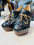 Sperry Black Leather Top-Sider Shoes size 8M