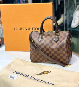 LOUIS VUITTON SPEEDY 25 Bandouliere Damier ebene shoulder bag Brown (preowned)