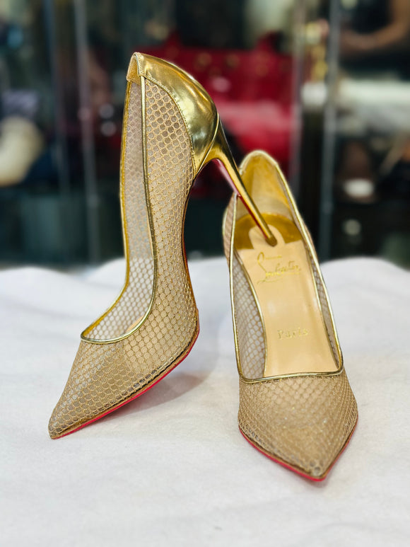 Gold Christian Louboutin Pumps (preowned)