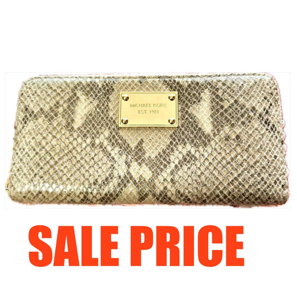 MICHAEL KORS WALLET (Exotic Leather) (preowned)