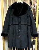 Denali Ladies Warm and Cozy Black Faux Shearing Coat (preowned)