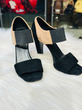 Prada Black/Beige Suede Ankle Strap Sandals size 36 (preowned)