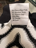 Misook Black and White Wave-Pattern Knit Cardigan 1X (preowned)