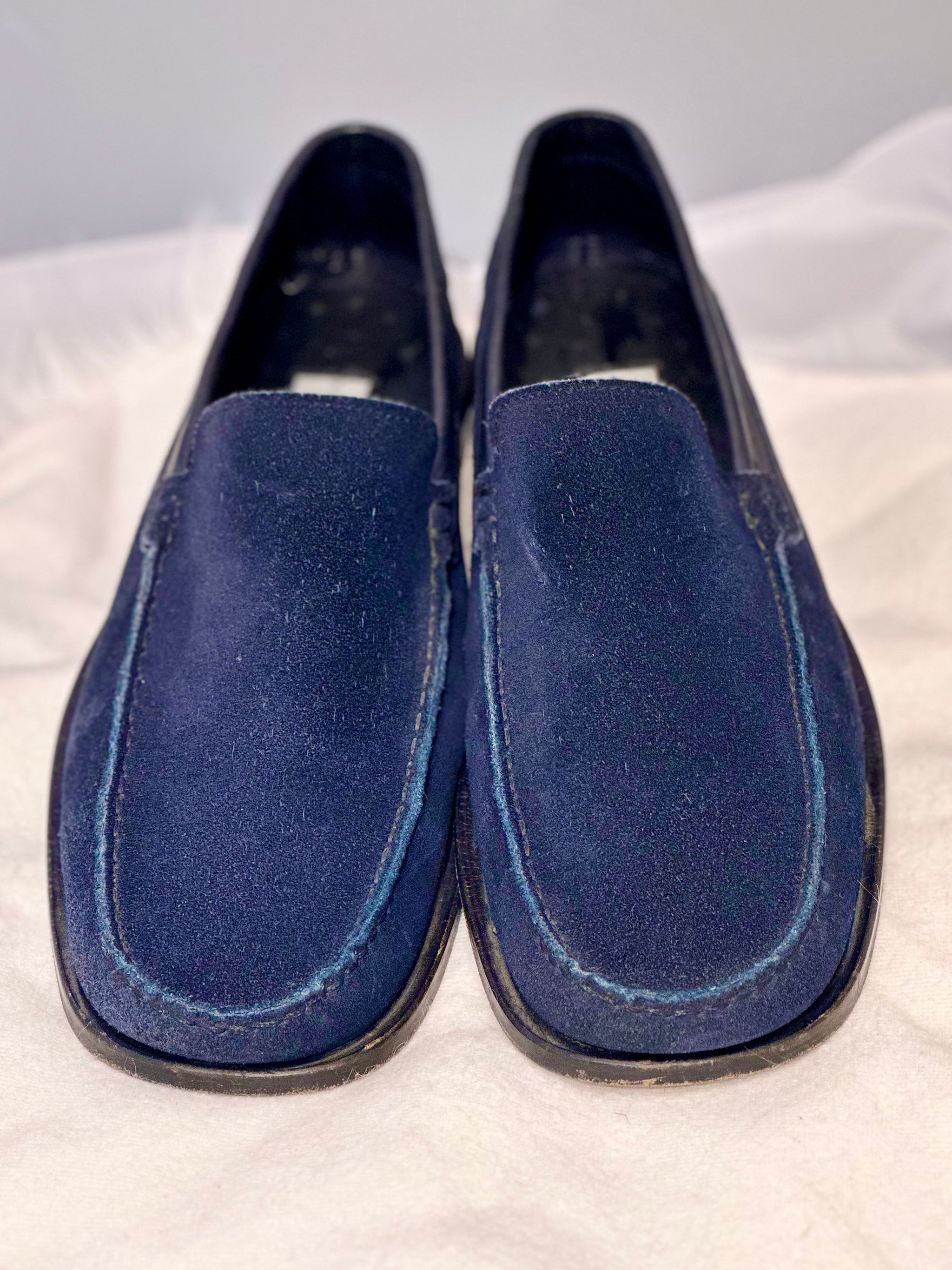 Lanvin Men\'s Navy Suede Loafers Lanvin Men main image 2