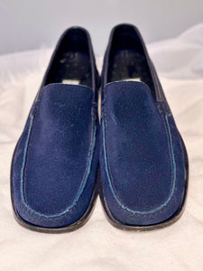 Ermenegildo Zegna Navy Blue Suede for men size 9 (preowned)