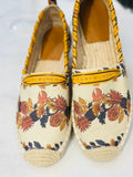 Tory Burch Beige Floral Espadrilles size 7 (preowned)