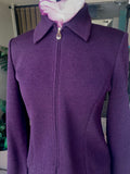 ST. JOHN COLLECTION 2 Pc. Jacket & Skirt in Dark Grape  Color, size 2 (pre owned)