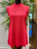 Misook Red Open-Front Women's Sweater Cardigan with Top (2pc) S: 1X (preowned)