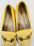 COLE HAAN Grandseries  Yellow Suede Loafers with Silver Hardware Size 7 (preowned)