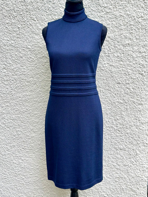 St. John Collection Navy Blue Basic Dress size 2 (preowned)