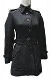 BURBERRY WOMAN’S RUSHFIELD BELTED COAT WOOL BLEND (PREOWNED)