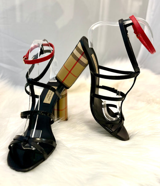 Burberry fashion block heels