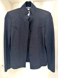 St. John Basics Black Button Up knit Jacket size 2 ( preowned)