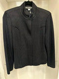 St. John Basics Black Button Up knit Jacket size 2 ( preowned)