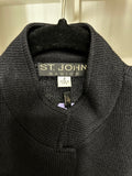 St. John Basics Black Button Up knit Jacket size 2 ( preowned)