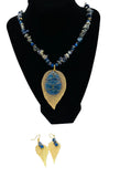 Jewelry- golden necklace quartz (PREOWNED)