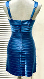 BCBG MAXAZRIA BLUE DRESS (PREOWNED)