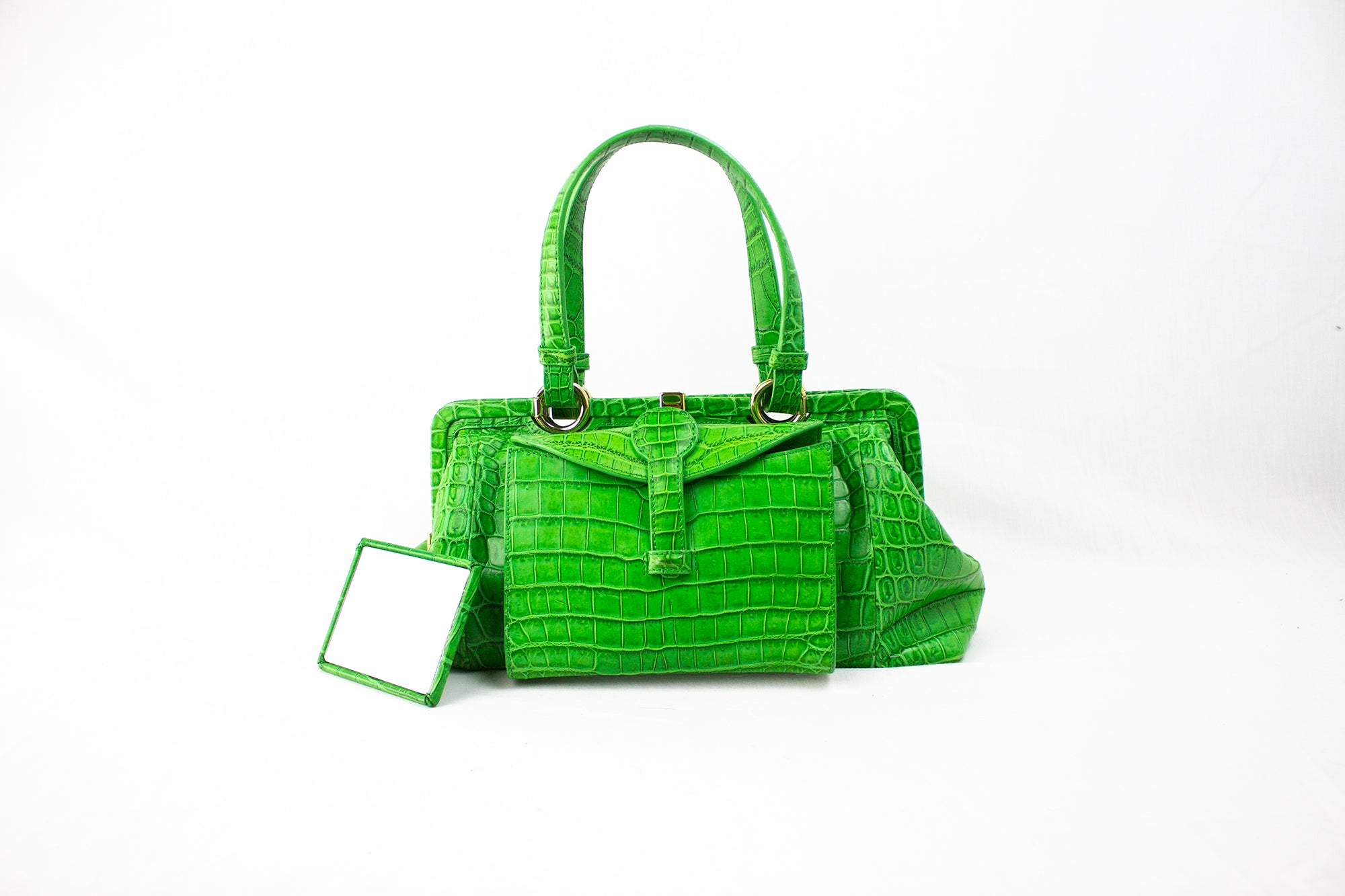 Bottega Veneta Green Crocodile Leather Bag (PREOWNED) – Majolie