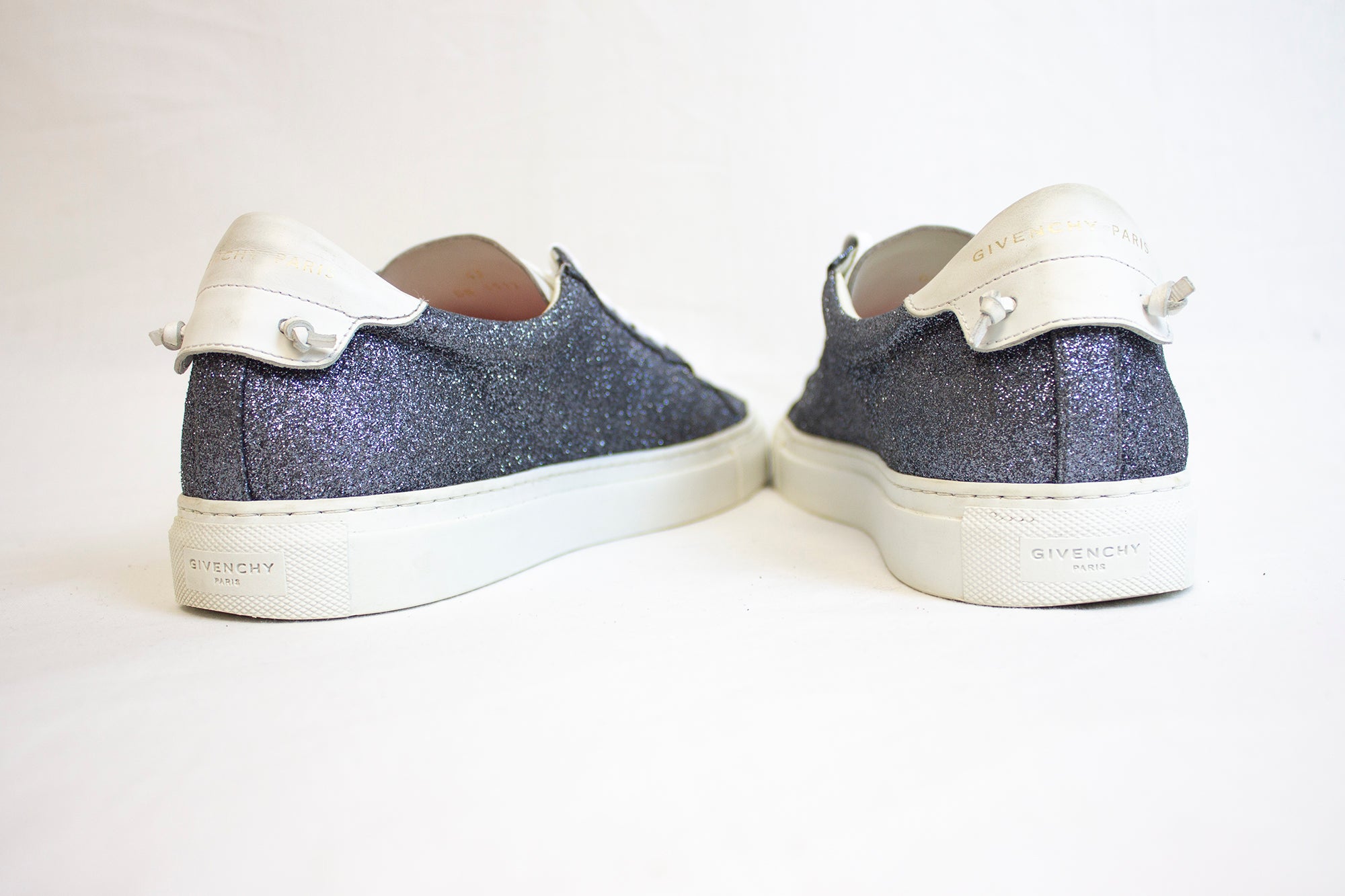 Givenchy Blue Glitter Sneakers | Size 10 (PREOWNED 
