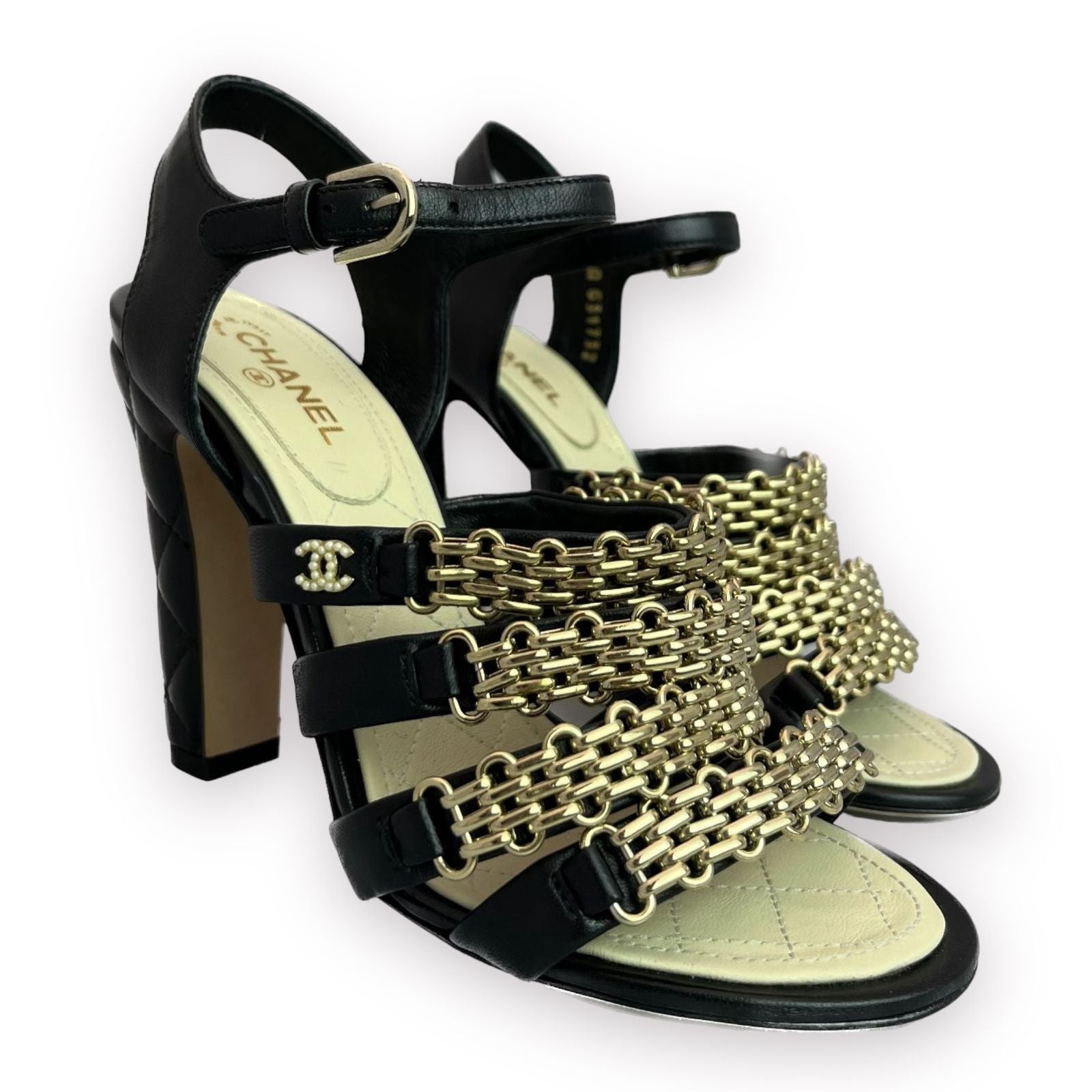 Chanel Chain Strappy High Heels (PREOWNED) – Majolie Designs