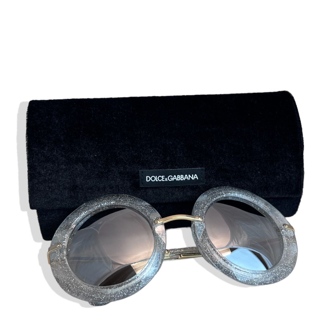 DOLCE & GABBANA Round Mirrored Glitter Silver (PREOWNED  display picture 3