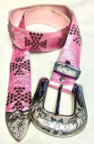 KIPPYS PINK CRYSTAL WESTERN BELT (PREOWNED)